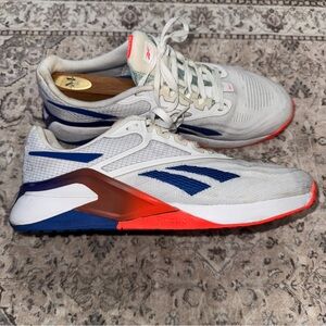 Reebok Nano X2 Crosstraining Sneakers White Mens Size 11 White/Blue/Rd
